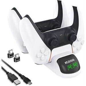 NexiGo Charging Dock For PS5 Playstation 5 Controller  NEW Charge 2 At Once